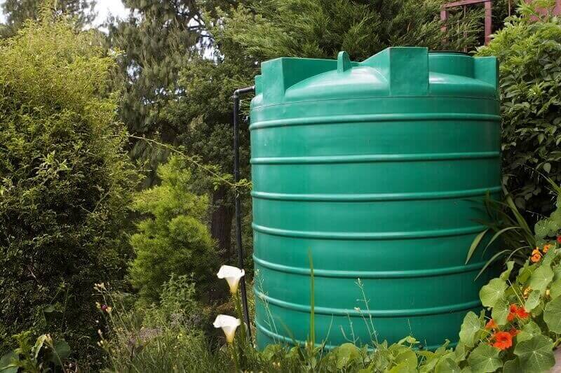 water tank in garden