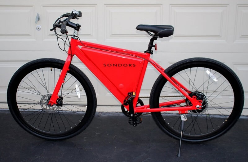 electric bike in red color