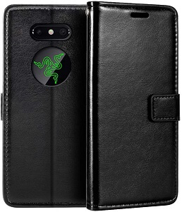 Razer Phone 2 Wallet Case, Premium PU Leather Magnetic Flip Case Cover
