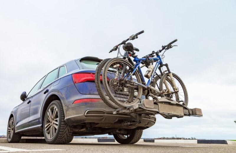 bicycle attached with car