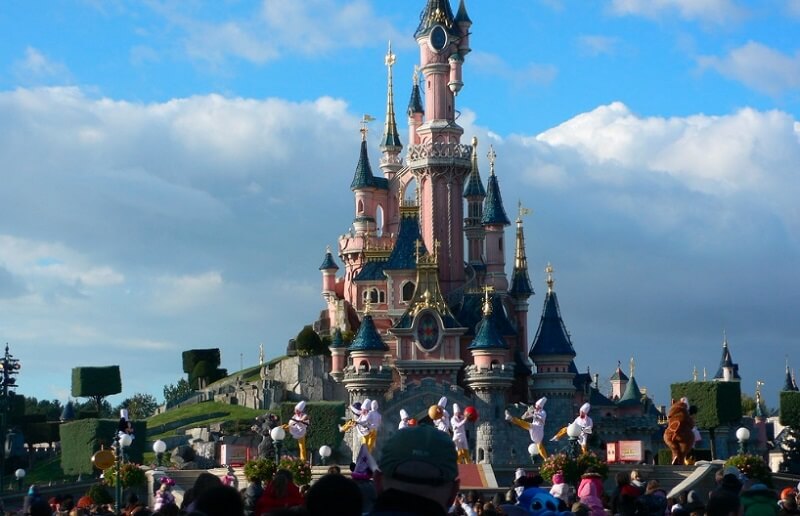 beautiful castle at disneyland paris