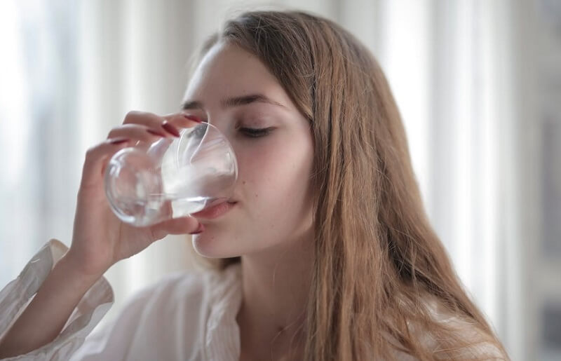 girl drinking water